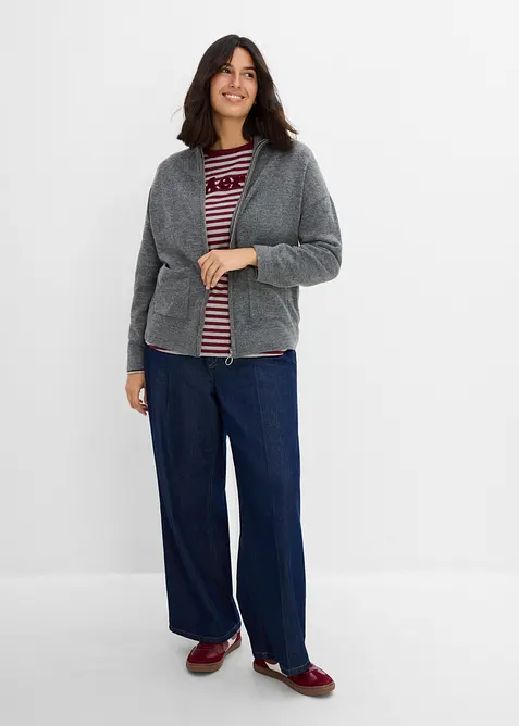 Cardigan con cerniera, bonprix