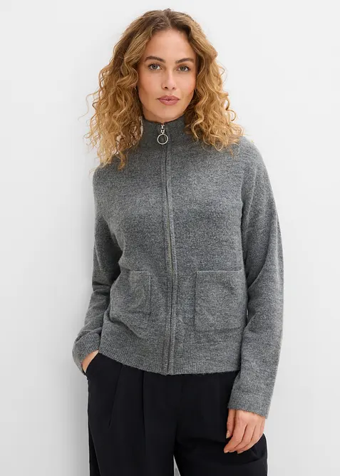 Cardigan con cerniera, bonprix