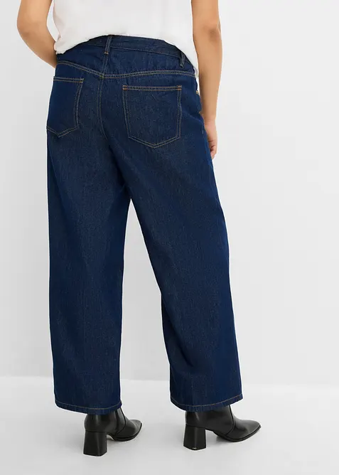 Jeans wide leg, vita media, bonprix