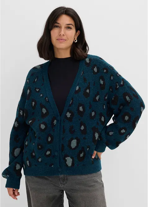 Cardigan con motivo jacquard, bonprix