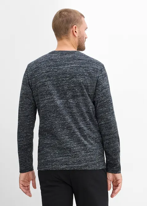 Maglia melange a manica lunga in misto cotone (pacco da 3), bonprix