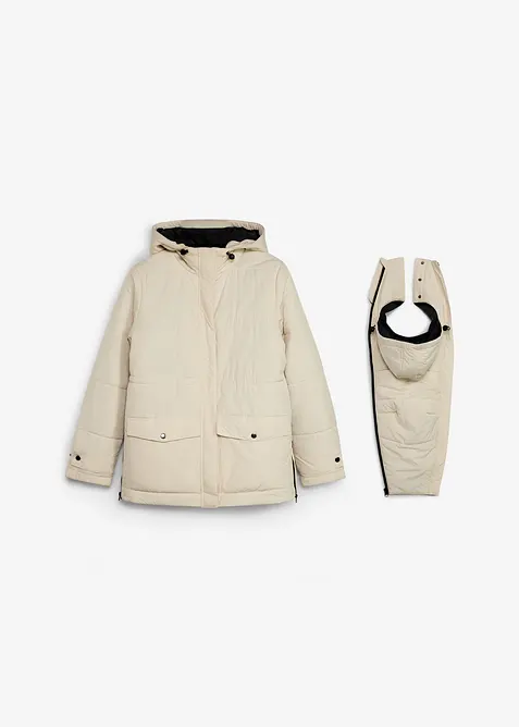 Giacca pr&eacute;maman 6 in 1 con inserto babywearing e giacca in pile staccabile, bonprix