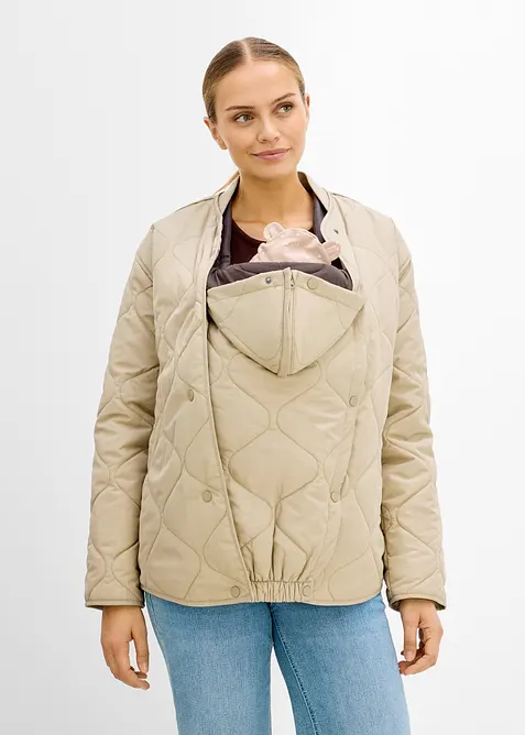Giacca trapuntata pr&eacute;maman 3 in 1 ultraleggera con inserto babywearing, bonprix
