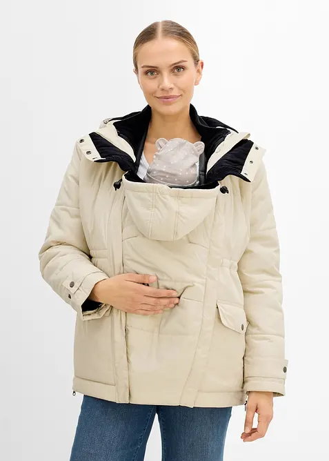 Giacca pr&eacute;maman 6 in 1 con inserto babywearing e giacca in pile staccabile, bonprix