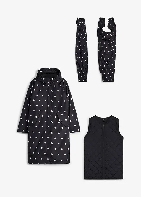 Cappotto pr&eacute;maman e porta beb&egrave; 6 in 1 resistente alle intemperie, con inserto babywearing e gilet trapuntato rimovibile (set 4 pezzi)., bonprix