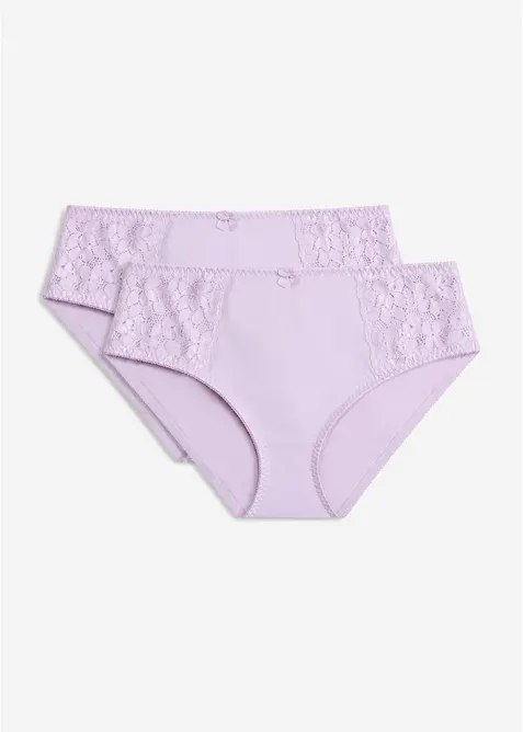 Slip alto con pizzo delicato (pacco da 2), bonprix