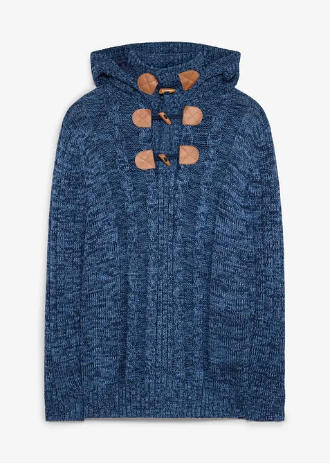 Maglione in filato grosso con cappuccio, regular fit, bonprix