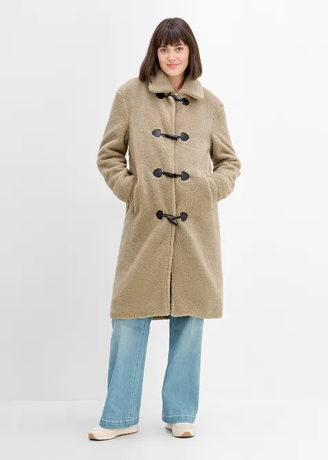 Cappotto pr&eacute;maman in pile teddy 3 in 1 con inserto babywearing, bonprix