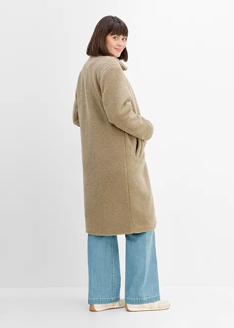 Cappotto pr&eacute;maman in pile teddy 3 in 1 con inserto babywearing, bonprix