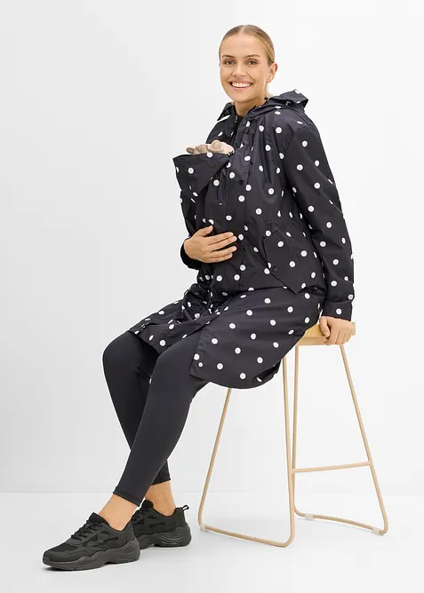 Cappotto pr&eacute;maman e porta beb&egrave; 6 in 1 resistente alle intemperie, con inserto babywearing e gilet trapuntato rimovibile (set 4 pezzi)., bonprix
