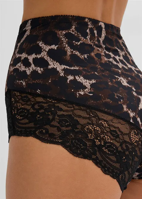 Culotte con pizzo ed effetto modellante medio, bonprix