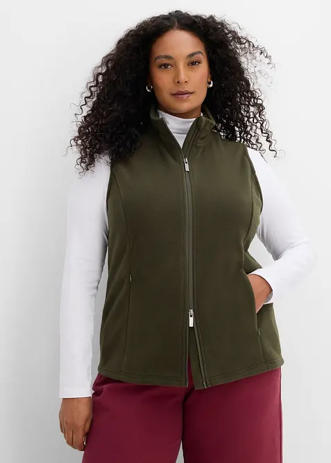 Gilet in pile con tasche, bonprix