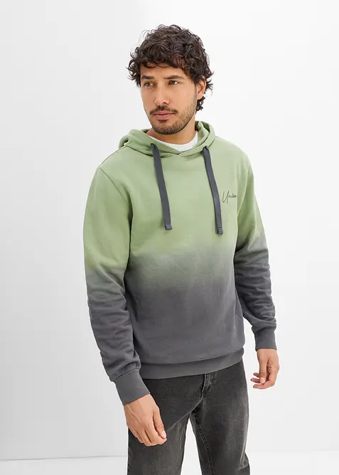 Felpa con cappuccio in puro cotone biologico, bonprix