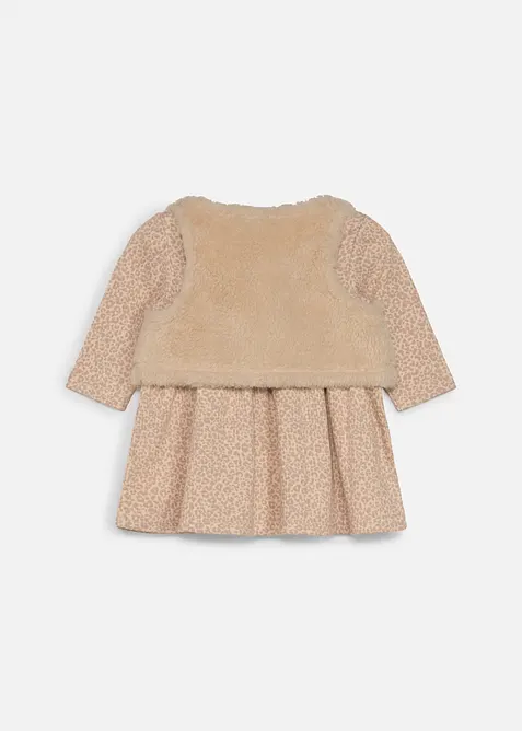 Abito e gilet teddy (set 2 pezzi), bonprix