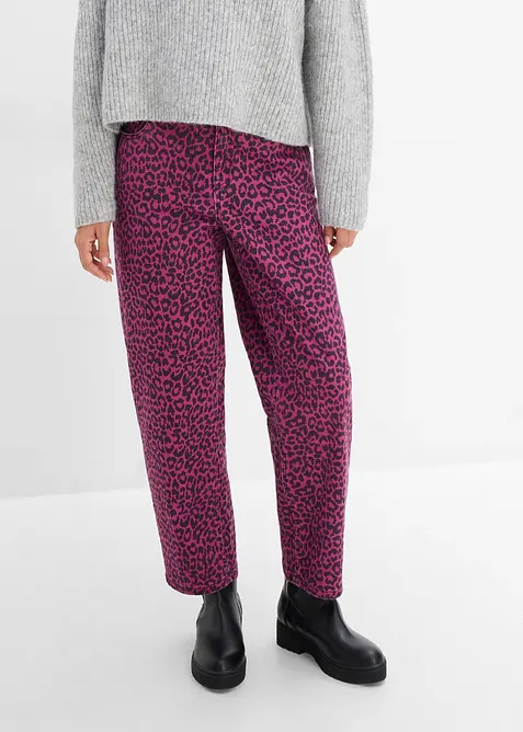 Pantaloni barrel in misto cotone, bonprix