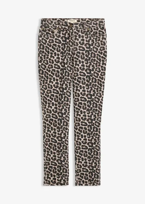 Pantaloni in twill di misto cotone elasticizzato, bonprix