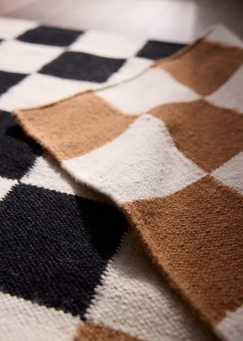 Tappeto kilim con motivo a quadri, bonprix