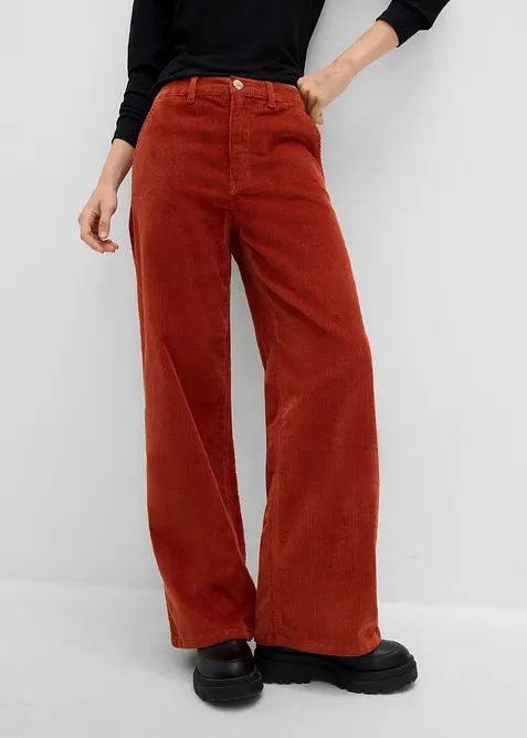 Pantaloni in velluto a coste di misto cotone, bonprix