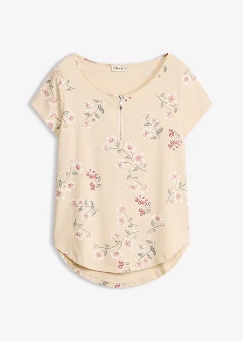 Maglia stile tunica in misto cotone, bonprix