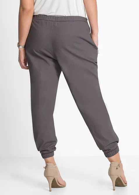 Pantaloni cropped in misto lino leggero, bonprix