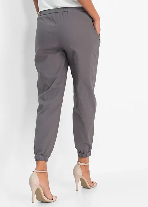Pantaloni cropped in misto lino leggero, bonprix