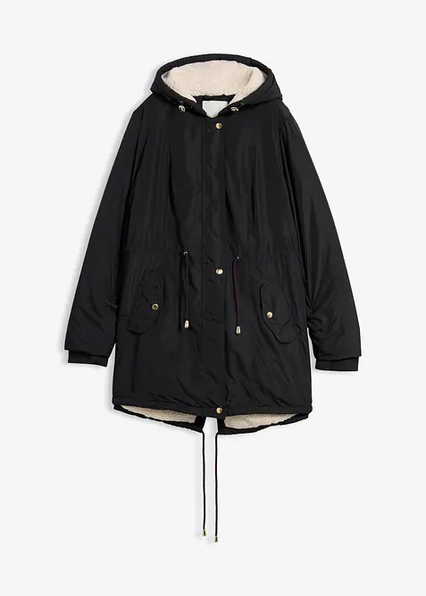 Parka con pile teddy, bonprix