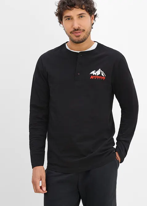 Maglia serafino in puro cotone biologico, bonprix