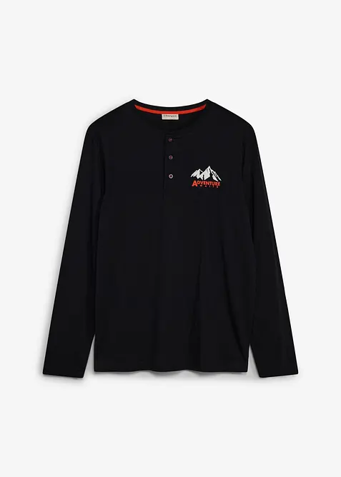 Maglia serafino in puro cotone biologico, bonprix