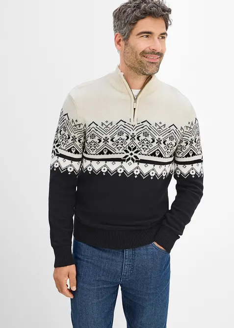 Maglione norvegese in puro cotone, bonprix