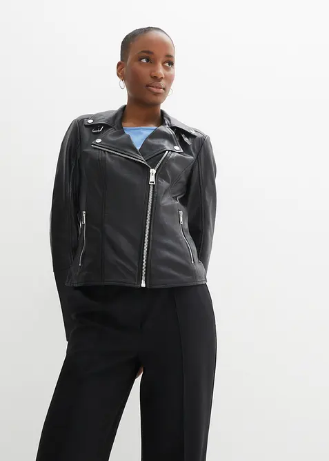 Giacca biker in nappa, bonprix