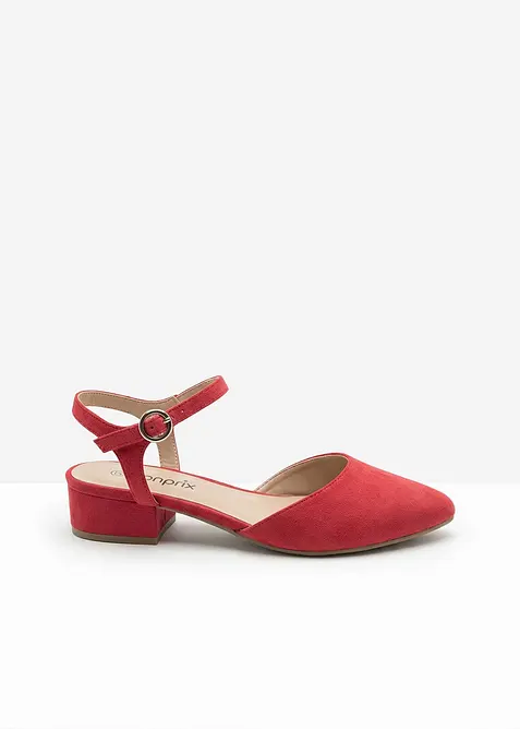 D&eacute;collet&eacute; slingback a tacco basso, bonprix