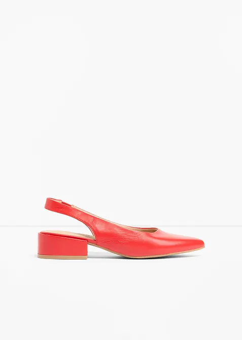 D&eacute;collet&eacute; slingback con tacco basso, bonprix