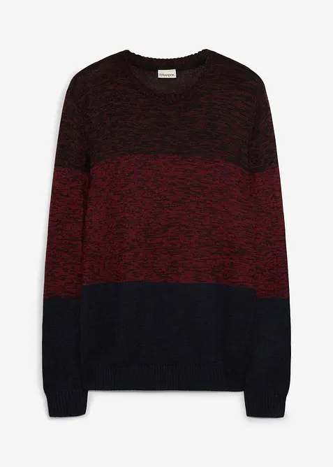 Maglione con taglio comfort in filato fine di misto cotone morbido, bonprix