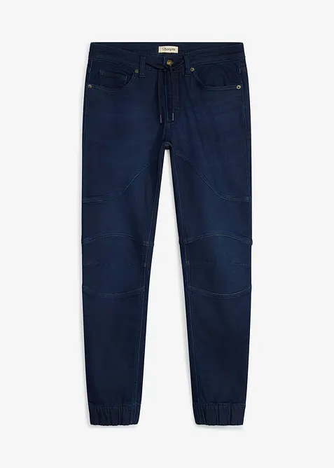 Jogger di jeans regular fit con vita regolabile, straight, bonprix