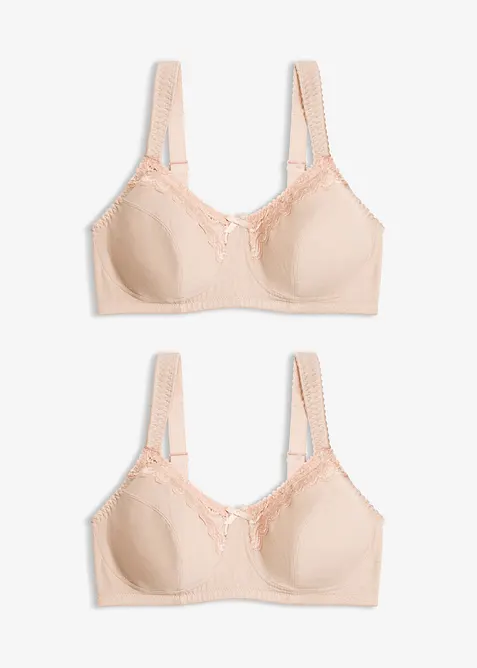Reggiseno senza ferretto  con cotone biologico (pacco da 2), bonprix