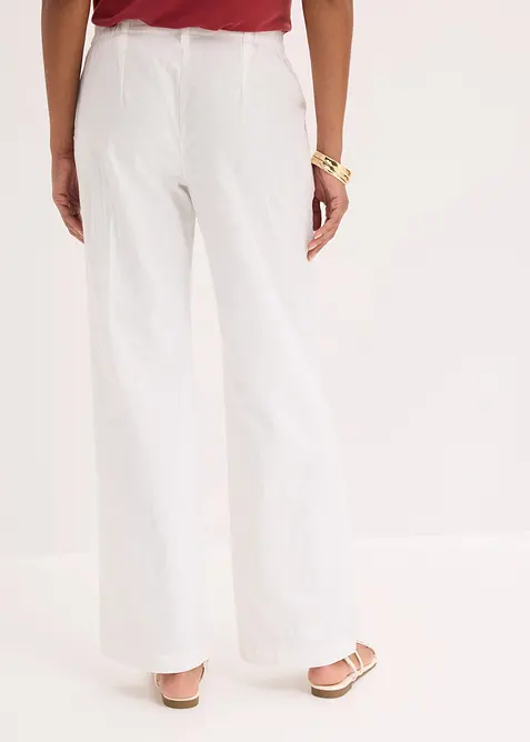 Pantaloni in tessuto misto lino e cotone, bonprix