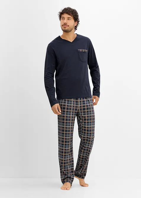 Pigiama con cotone biologico e maniche lunghe, bonprix