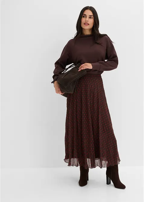 Gonna in chiffon con effetto stropicciato, bonprix