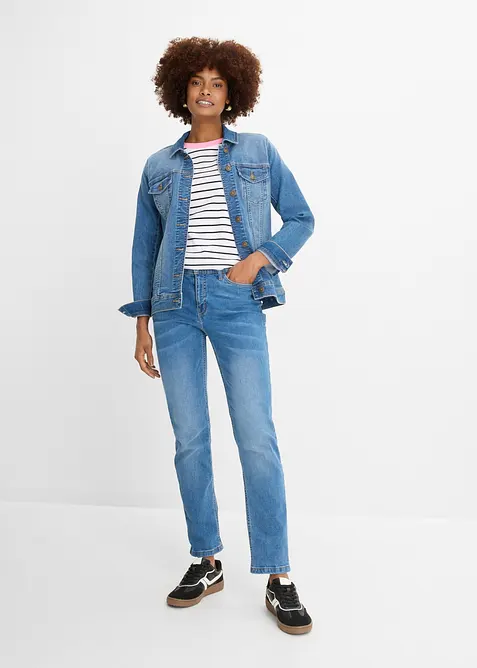 Jeans elasticizzati straight, vita media, bonprix
