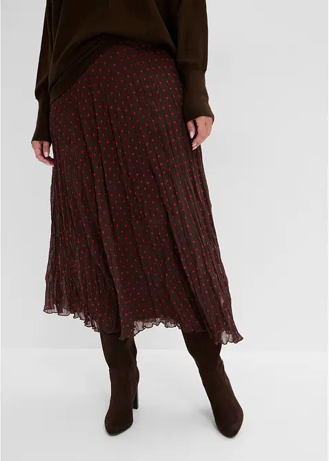 Gonna in chiffon con effetto stropicciato, bonprix
