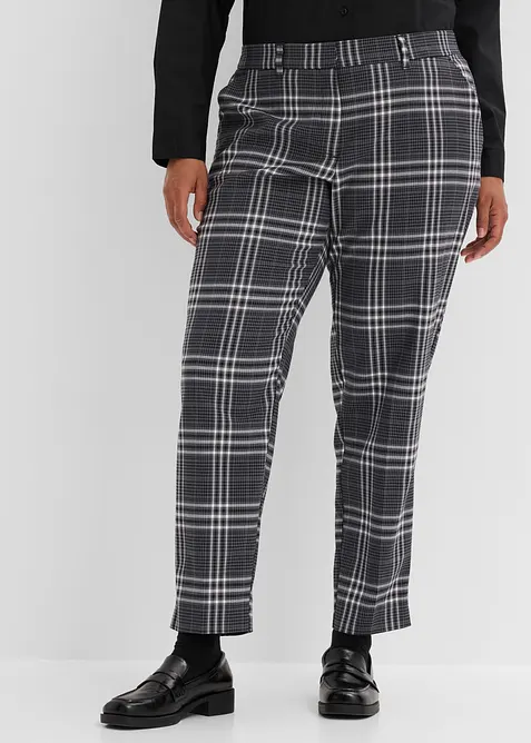 Pantaloni elasticizzati con fantasia a quadri, bonprix