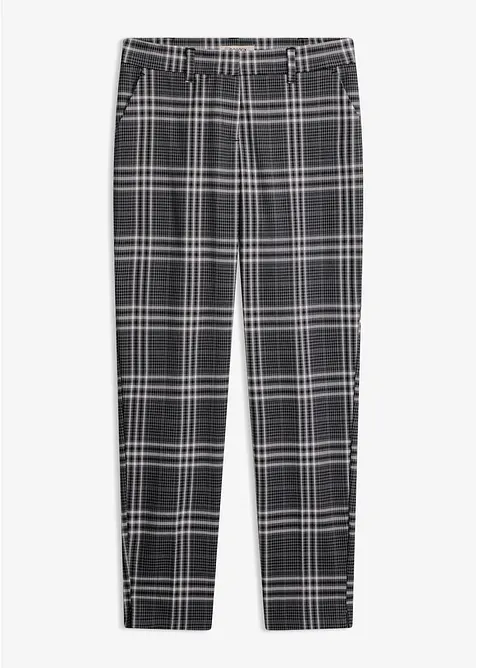 Pantaloni elasticizzati con fantasia a quadri, bonprix