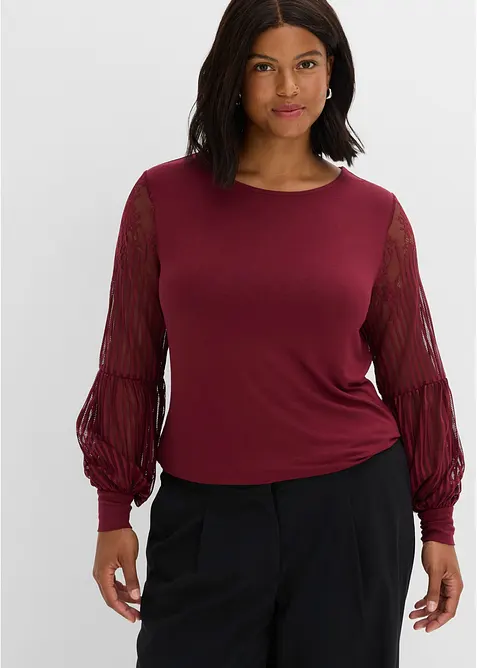 Maglia con maniche lunghe in misto viscosa, bonprix