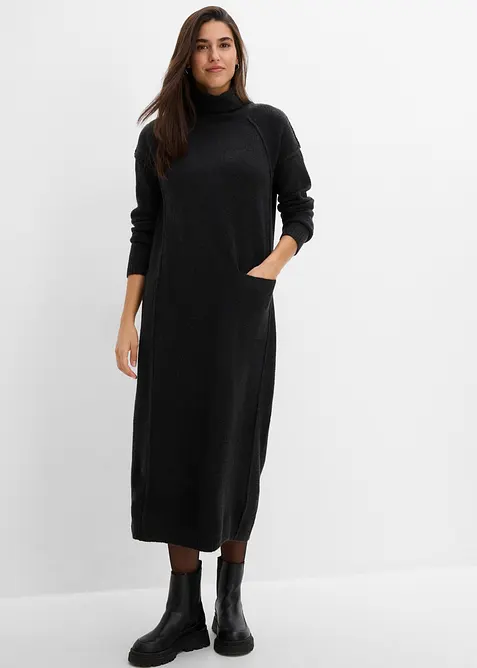 Abito in maglia a collo alto, bonprix