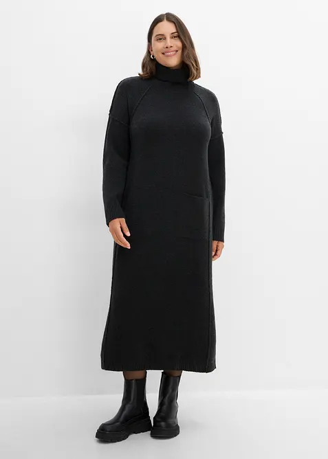 Abito in maglia a collo alto, bonprix