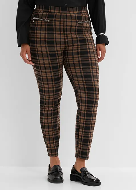 Pantaloni jacquard in jersey, bonprix
