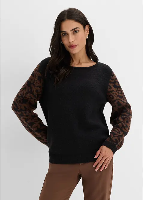Maglione a trama operata, bonprix