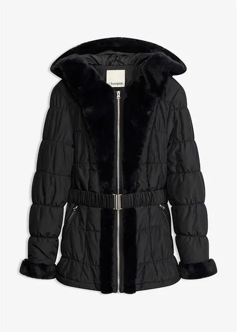 Giacca trapuntata con pelliccia sintetica, bonprix