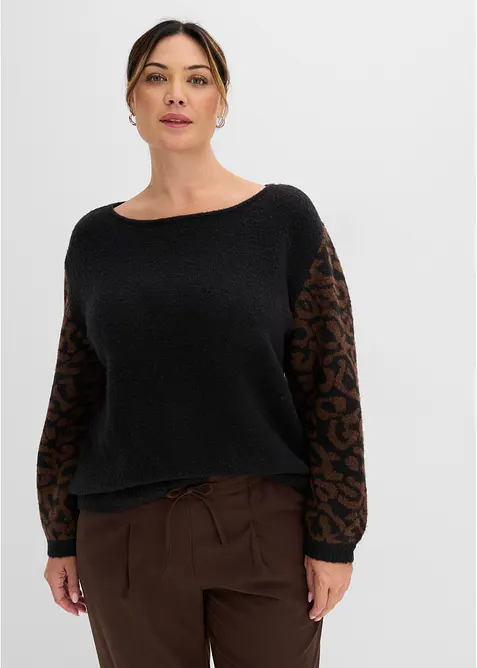 Maglione a trama operata, bonprix