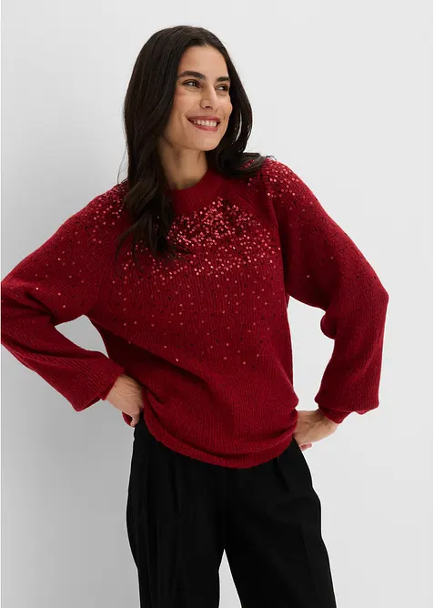 Maglione con paillettes, bonprix